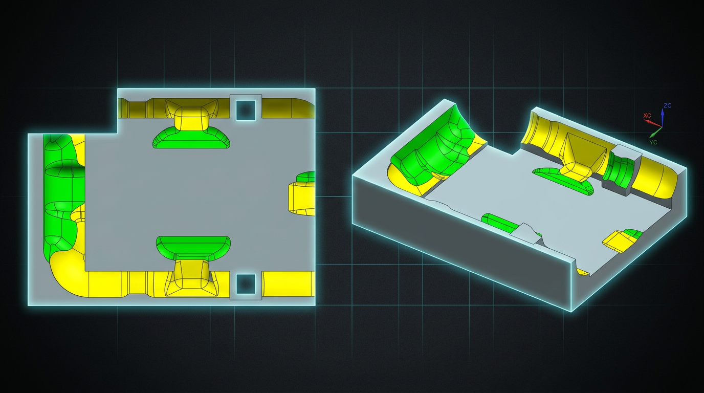 CAD blueprint of automotive assembly fixture